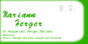 mariann herger business card